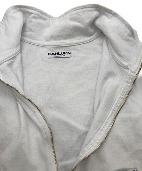 CAHLUMN（カウラム）CAHLUMN (カウラム) ハーフジップスウェット ホワイト サイズ:XLの古着・服飾アイテム