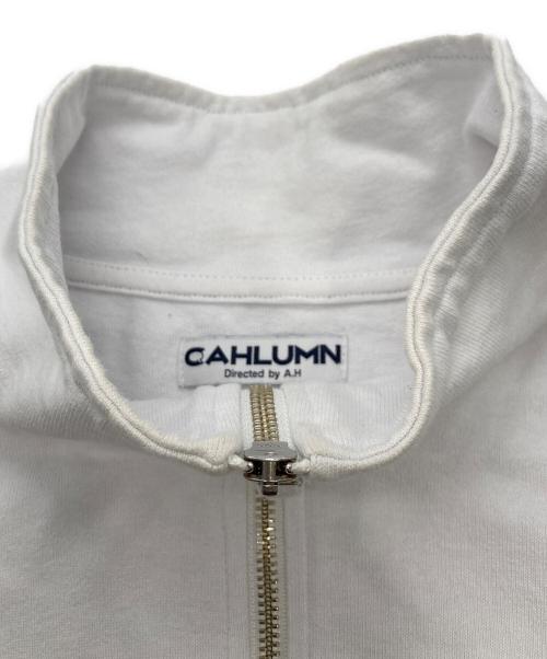 CAHLUMN（カウラム）CAHLUMN (カウラム) ハーフジップスウェット ホワイト サイズ:XLの古着・服飾アイテム