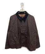 Barbourバブアー）の古着「TRANSPORT / ワックス コットン ショート ブルゾン」｜ブラウン