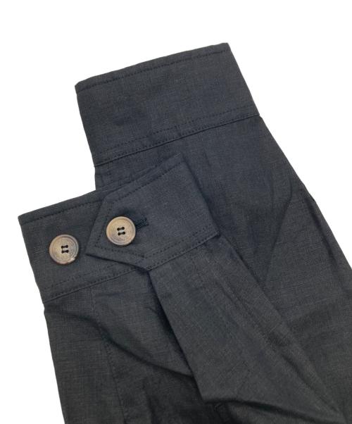 CORDINGS（コーディングス）CORDINGS (コーディングス) リネンサファリジャケット ブラック サイズ:Ｓの古着・服飾アイテム