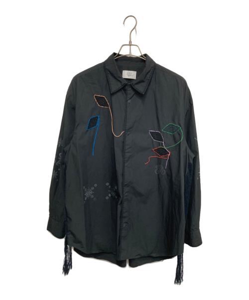 URU（ウル）URU (ウル) LONG SLEEVE SHIRTS ROYAL FLASH ブラック サイズ:FREEの古着・服飾アイテム