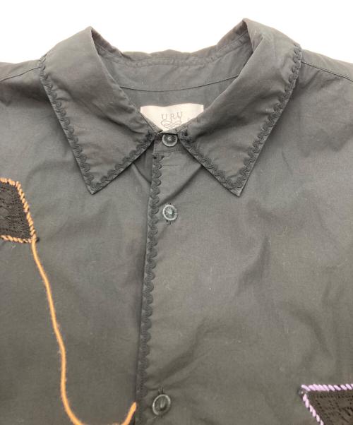 URU（ウル）URU (ウル) LONG SLEEVE SHIRTS ROYAL FLASH ブラック サイズ:FREEの古着・服飾アイテム