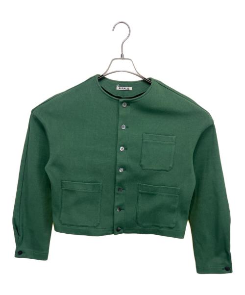 AURALEE（オーラリー）AURALEE (オーラリー) SUPER HEAVY COTTON RIB CARDIGAN / スーパーヘビーコットン リブ カーディガン グリーンの古着・服飾アイテム