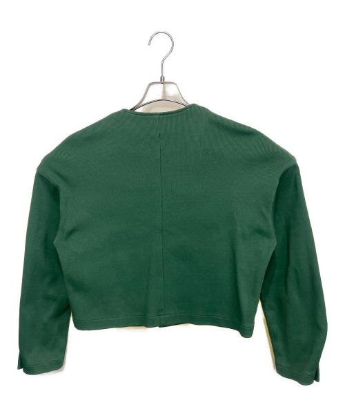 AURALEE（オーラリー）AURALEE (オーラリー) SUPER HEAVY COTTON RIB CARDIGAN / スーパーヘビーコットン リブ カーディガン グリーンの古着・服飾アイテム