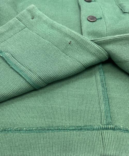 AURALEE（オーラリー）AURALEE (オーラリー) SUPER HEAVY COTTON RIB CARDIGAN / スーパーヘビーコットン リブ カーディガン グリーンの古着・服飾アイテム