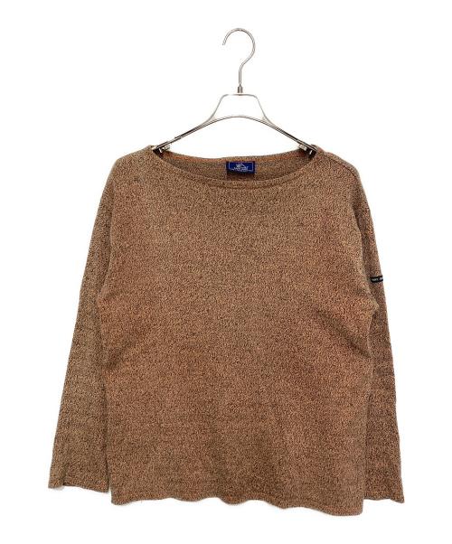 SAINT JAMES（セントジェームス）SAINT JAMES (セントジェームス) メランジバスクシャツ ブラウン サイズ:Ｌの古着・服飾アイテム