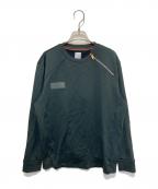 PAUL SMITHポールスミス）の古着「ダンボールニット クルーネックカットソー」｜グリーン