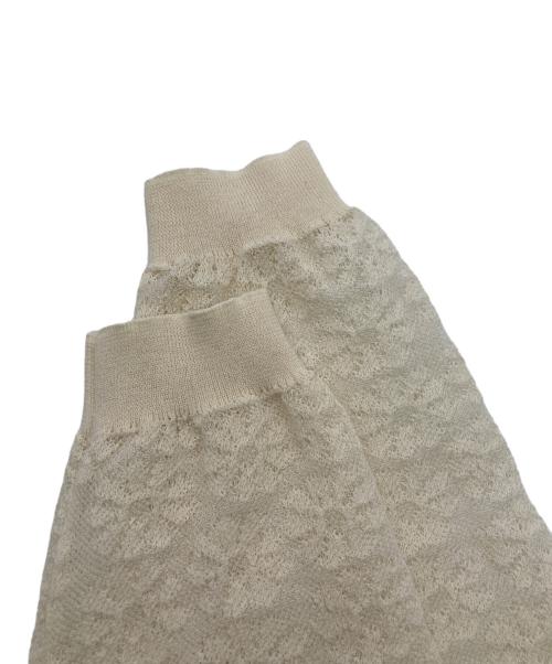 BEAUTY&YOUTH（ビューティーアンドユース）BEAUTY&YOUTH (ビューティーアンドユース) スカシフラワー ポロニット アイボリー サイズ:FREEの古着・服飾アイテム