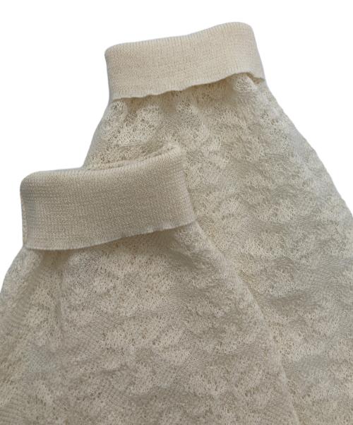 BEAUTY&YOUTH（ビューティーアンドユース）BEAUTY&YOUTH (ビューティーアンドユース) スカシフラワー ポロニット アイボリー サイズ:FREEの古着・服飾アイテム