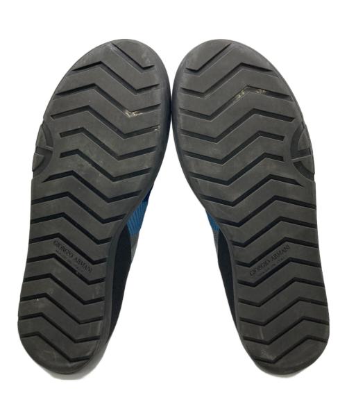 GIORGIO ARMANI（ジョルジョアルマーニ）GIORGIO ARMANI (ジョルジョアルマーニ) Cloth flats スリッポン ブルー サイズ:9の古着・服飾アイテム