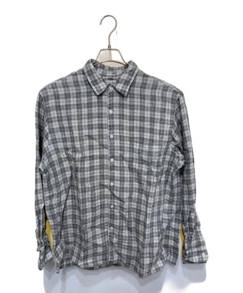 STEVEN ALAN（スティーブンアラン）STEVEN ALAN (スティーブンアラン) MONTI CHECK BOX REGULAR COLLAR SHIRT-BOLD/シャツ グレー サイズ:Ｍの古着・服飾アイテム