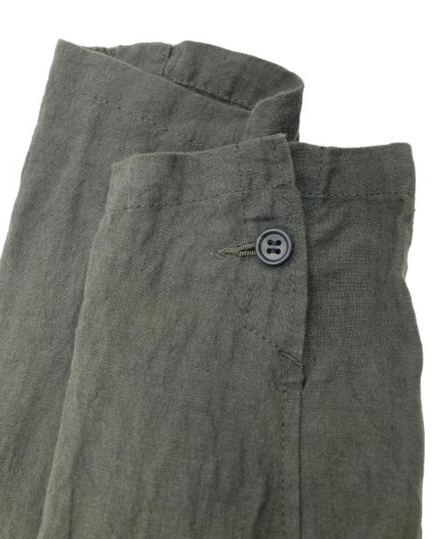 sage de cret（ｻｰｼﾞｭﾃﾞｸﾚ）sage de cret (サージュデクレ) リネンジャケット オリーブ サイズ:FREEの古着・服飾アイテム