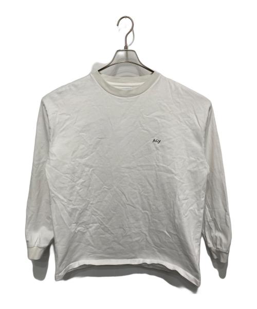 Acy（エイシー）Acy (エイシー) ロングスリーブカットソー ホワイト サイズ:3の古着・服飾アイテム
