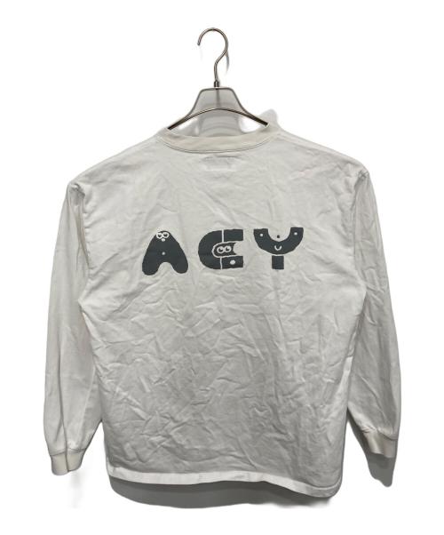 Acy（エイシー）Acy (エイシー) ロングスリーブカットソー ホワイト サイズ:3の古着・服飾アイテム