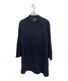 FOXEY（フォクシー）の古着「ダブルロングコート」｜ネイビー