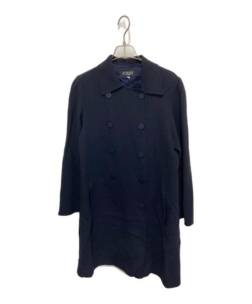 FOXEY（フォクシー）FOXEY (フォクシー) ダブルロングコート ネイビー サイズ:FREEの古着・服飾アイテム