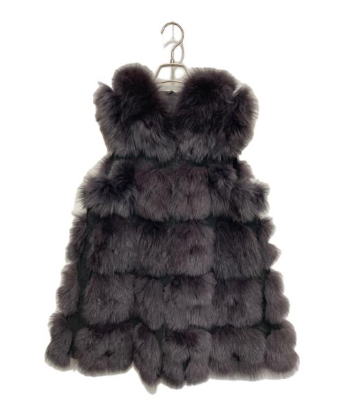 USED（ユーズド）USED (ユーズド) リアルファーベスト グレー サイズ:XLの古着・服飾アイテム