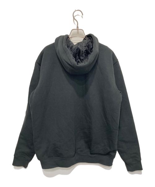 CarHartt（カーハート）CarHartt (カーハート) 裏キルティング 刺繍ジップパーカー ブラック サイズ:Ｍの古着・服飾アイテム