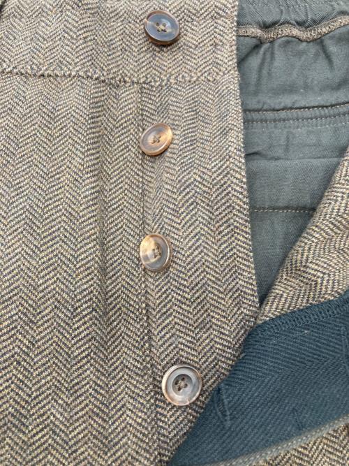 RRL（ダブルアールエル）RRL (ダブルアールエル) ヘリンボーン スウェット ベイカー ジョガー パンツ ブラウン サイズ:Lの古着・服飾アイテム