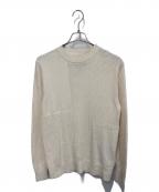 AKMエーケーエム）の古着「Contemporaryブロッキングプルオーバーコットンカシミヤニット」｜アイボリー