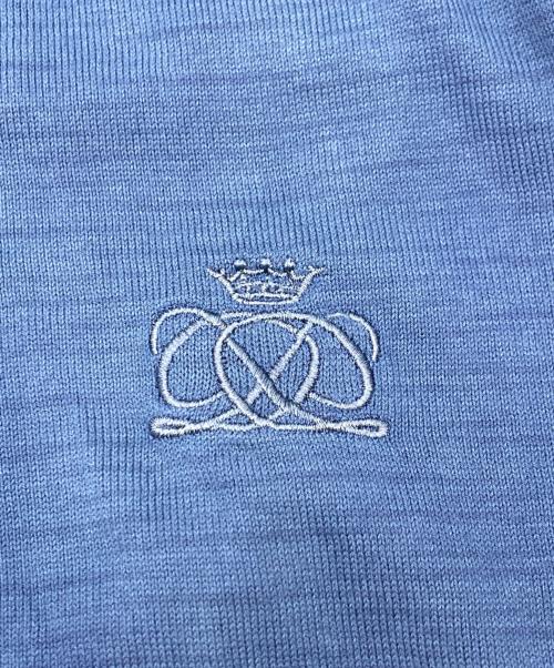 DRAWER（ドゥロワー）DRAWER (ドゥロワー) 16G天竺編みクルーフレンチスリーブニット ネイビー サイズ:-の古着・服飾アイテム