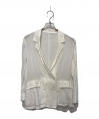 green label relaxingグリーンレーベルリラクシング）の古着「シアーラミージャケット」｜ホワイト