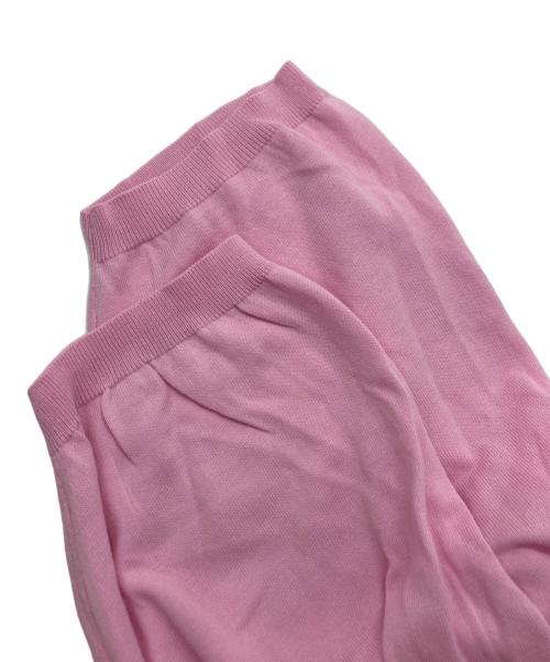 DRAWER（ドゥロワー）DRAWER (ドゥロワー) 18GフリルVネックニット ピンク サイズ:2の古着・服飾アイテム