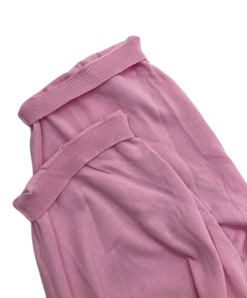 DRAWER（ドゥロワー）DRAWER (ドゥロワー) 18GフリルVネックニット ピンク サイズ:2の古着・服飾アイテム