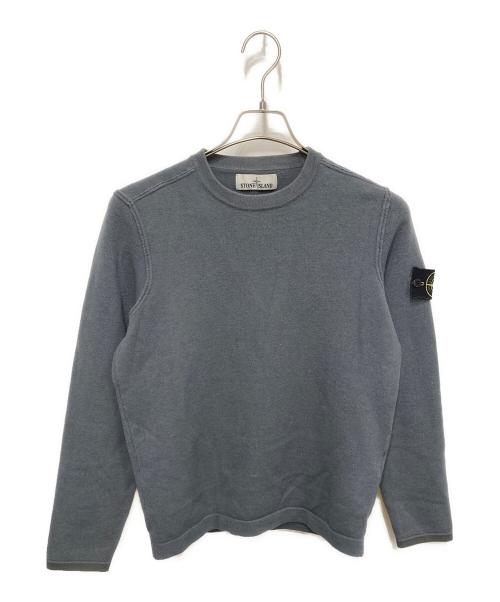 STONE ISLAND（ストーンアイランド）STONE ISLAND (ストーンアイランド) ロゴワッペン クルーネックニット ネイビー サイズ:Ｍの古着・服飾アイテム