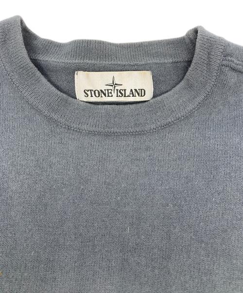 STONE ISLAND（ストーンアイランド）STONE ISLAND (ストーンアイランド) ロゴワッペン クルーネックニット ネイビー サイズ:Ｍの古着・服飾アイテム