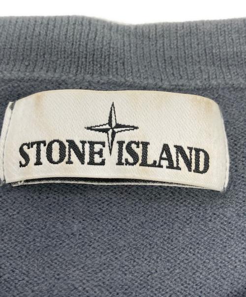 STONE ISLAND（ストーンアイランド）STONE ISLAND (ストーンアイランド) ロゴワッペン クルーネックニット ネイビー サイズ:Ｍの古着・服飾アイテム