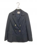 IENAイエナ）の古着「T/Rツイル ダブルブレストジャケット」｜ネイビー