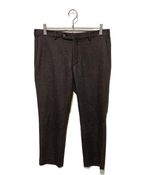 INCOTEX（インコテックス）INCOTEX (インコテックス) ウールパンツ ブラウン サイズ:50の古着・服飾アイテム