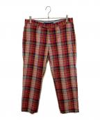 INCOTEXインコテックス）の古着「チェックパンツ」｜レッド