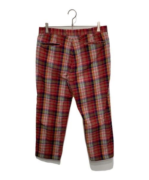 INCOTEX（インコテックス）INCOTEX (インコテックス) チェックパンツ レッド サイズ:48の古着・服飾アイテム