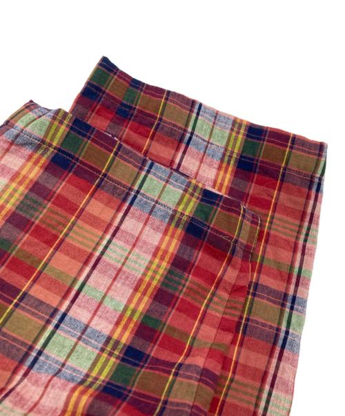 INCOTEX（インコテックス）INCOTEX (インコテックス) チェックパンツ レッド サイズ:48の古着・服飾アイテム