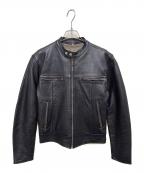 ADVENTURE BOUNDアドヴェンチャーバウンド）の古着「レザージャケット」｜ブラック