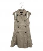 ZARAザラ）の古着「スカーフ付きショート丈ワンピース」｜ベージュ