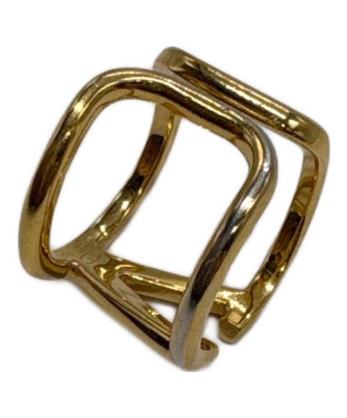 VALENTINO GARAVANI（ヴァレンティノ・ガラヴァーニ）VALENTINO GARAVANI (ヴァレンティノ・ガラヴァーニ) Vロゴシグネチャーリング ゴールドカラー サイズ:１４号の古着・服飾アイテム