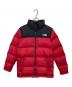 THE NORTH FACE（ザ ノース フェイス）の古着「ダウンジャケット」｜レッド×ブラック