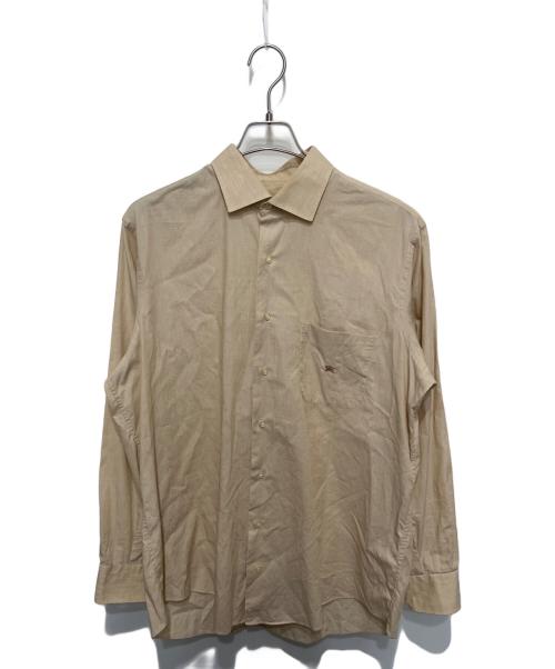 Burberry's（バーバリーズ）Burberry's (バーバリーズ) ワンポイントロゴ刺繍シャツ ベージュ サイズ:42の古着・服飾アイテム