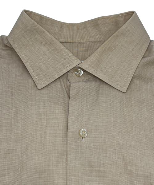 Burberry's（バーバリーズ）Burberry's (バーバリーズ) ワンポイントロゴ刺繍シャツ ベージュ サイズ:42の古着・服飾アイテム