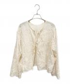 BEAUTY&YOUTHビューティーアンドユース）の古着「ノーカラーレースシャツ」｜ホワイト