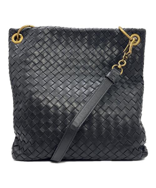 BOTTEGA VENETA（ボッテガベネタ）BOTTEGA VENETA (ボッテガベネタ) ショルダーバッグ ブラックの古着・服飾アイテム