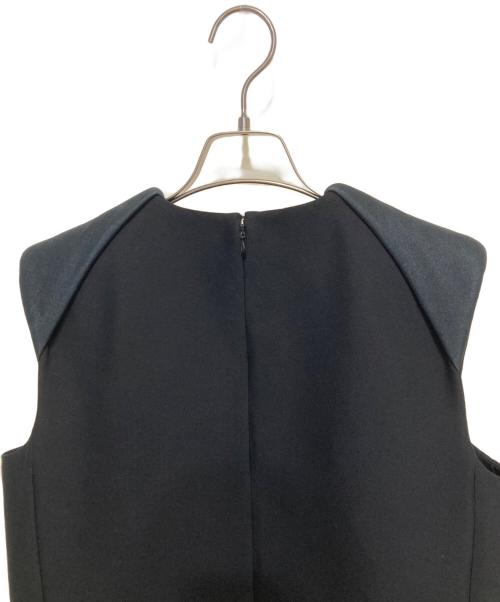 CELINE（セリーヌ）CELINE (セリーヌ) ウールノースリーブワンピース ブラック サイズ:42の古着・服飾アイテム