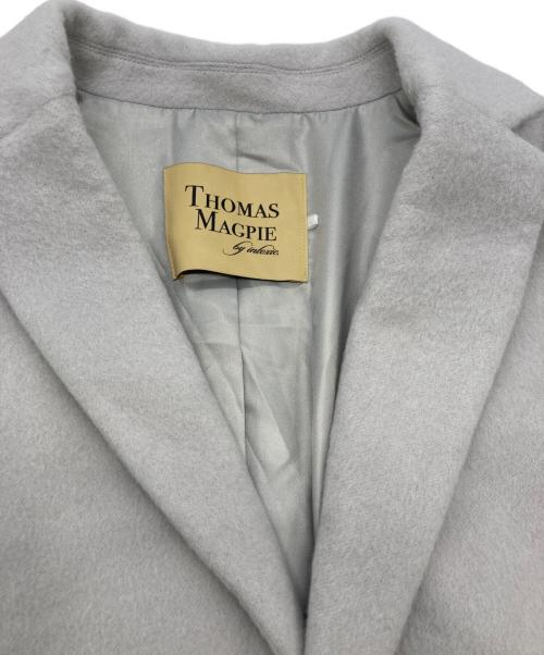 THOMAS MAGPIE（トーマス マグパイ）THOMAS MAGPIE (トーマス マグパイ) angora shaggy coat / アンゴラシャギーコート グレー サイズ:38の古着・服飾アイテム
