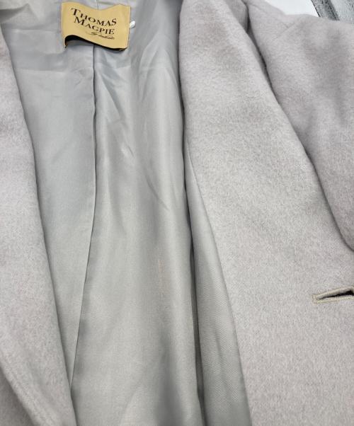 THOMAS MAGPIE（トーマス マグパイ）THOMAS MAGPIE (トーマス マグパイ) angora shaggy coat / アンゴラシャギーコート グレー サイズ:38の古着・服飾アイテム