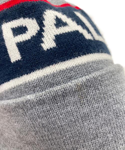 PALACE（パレス）PALACE (パレス) ロゴスケートボードニット帽 グレーの古着・服飾アイテム