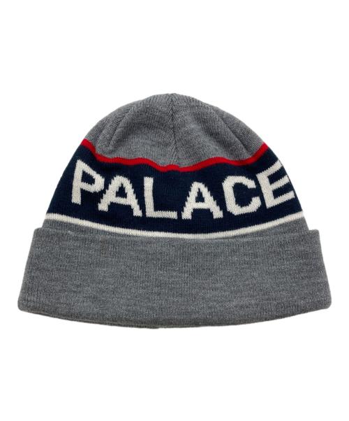 PALACE（パレス）PALACE (パレス) ロゴスケートボードニット帽 グレーの古着・服飾アイテム