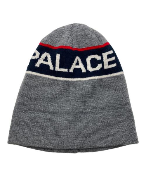 PALACE（パレス）PALACE (パレス) ロゴスケートボードニット帽 グレーの古着・服飾アイテム